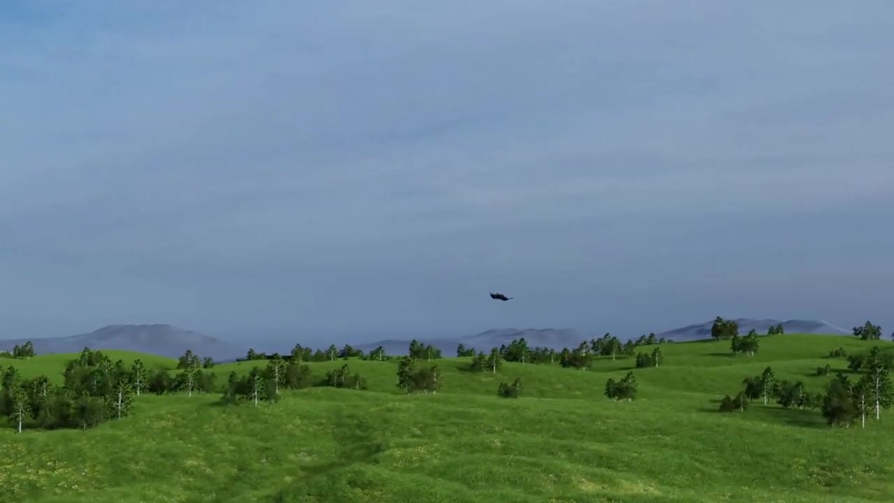 A rendered balloon scene mid-animation.